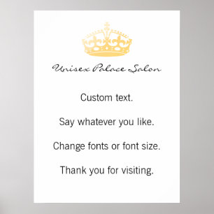 Unisex Palace Salon Jubilee Crown Poster