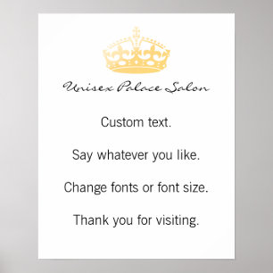 Unisex Palace Salon Jubilee Crown Poster