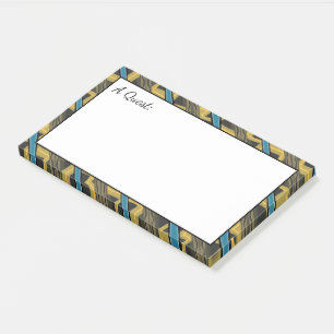 Unisex Post It Note With Teal