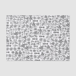 Unisex Punctuation Typography Tissue Paper