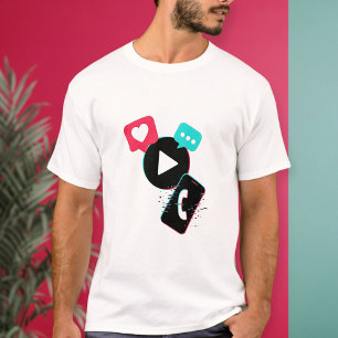 Unisex Social Logo Print T-Shirt for TikTokers 
