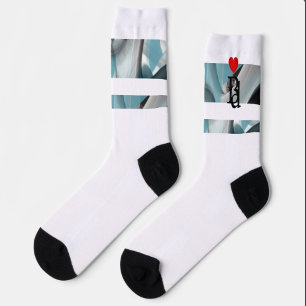 Unisex Socks Trend Abstract Blue Ocean 