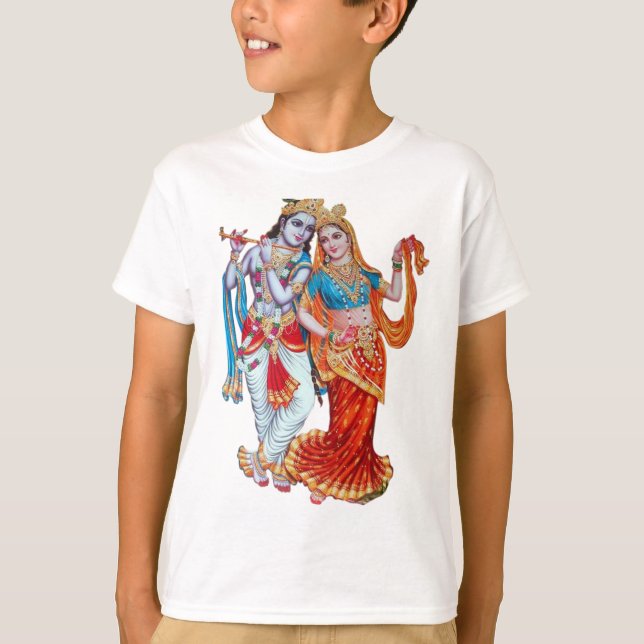 Unisex T-shirt, Radha Krishna printed T-shirt  (Front)