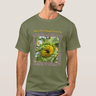 Unisex T-Shirt with Budding Sunflower