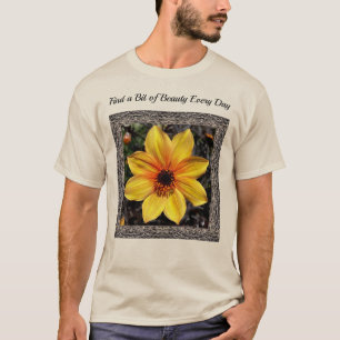 Unisex T-shirt with Cheerful Yellow Dahlia
