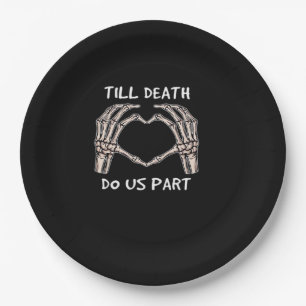 Unisex Til Death Do Us Part, Bride To Be, Bones, M Paper Plate