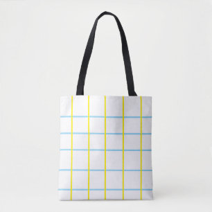 Unisex Yellow, Blue White Suit Accessories Tote Bag
