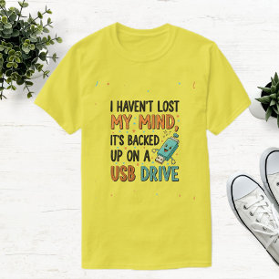 Unisex Yellow T-Shirt with Funny Forgetful Quote 