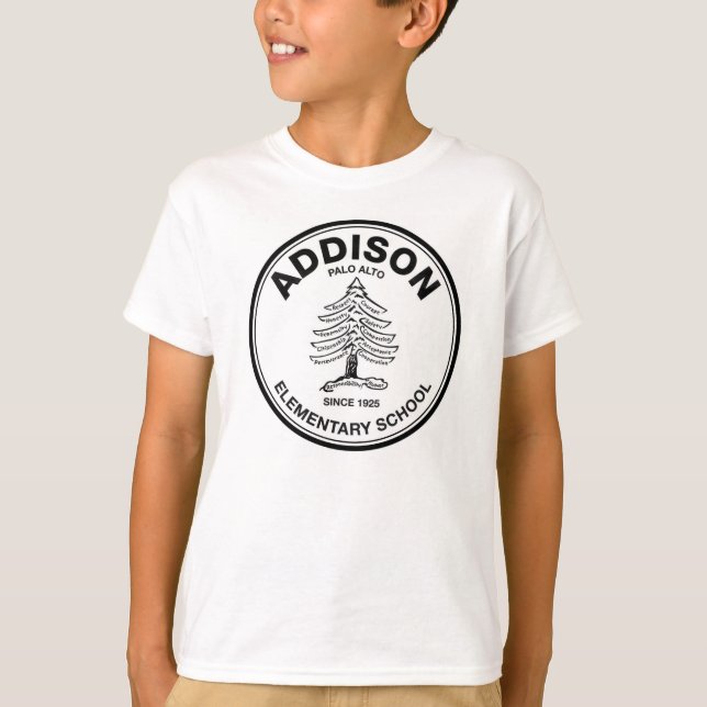 Unisex Youth Tee, Black Logo T-Shirt (Front)