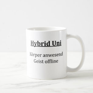 Unispruch "Hybrid Uni" Geschenk, Studenten Coffee Mug