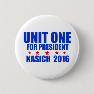 Unit One for President Kasich 2016 6 Cm Round Badge