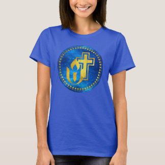 Unitarian Universalism chalice and Christian cross T-Shirt
