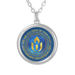 Unitarian Universalism chalice  Silver Plated Necklace