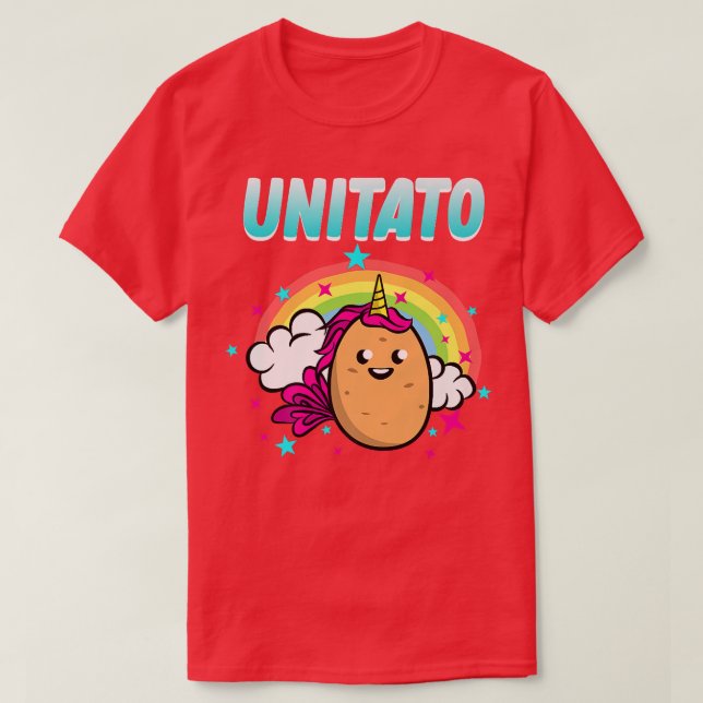 Unitato Half Unicorn Half Potato Funny Vegetable G T-Shirt (Design Front)