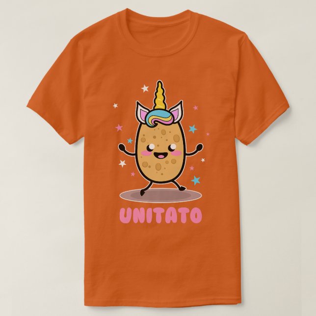Unitato Unicorn Potato Cute Funny Vegetable Fries  T-Shirt (Design Front)