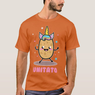Unitato Unicorn Potato Cute Funny Vegetable Fries  T-Shirt