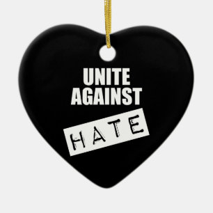 Unite Against Hate Ceramic Tree Decoration