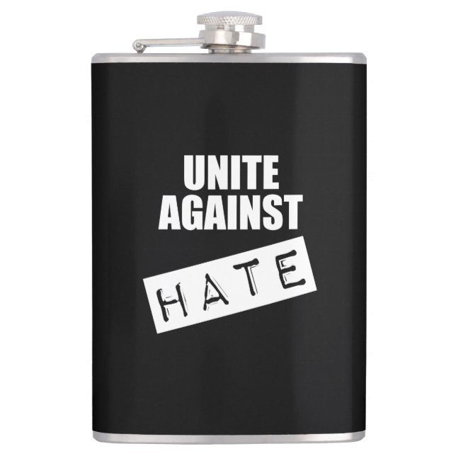 Unite Against Hate Hip Flask (Front)