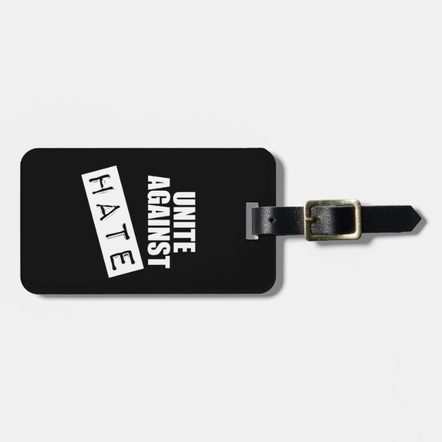 Unite Against Hate Luggage Tag (Front Horizontal)