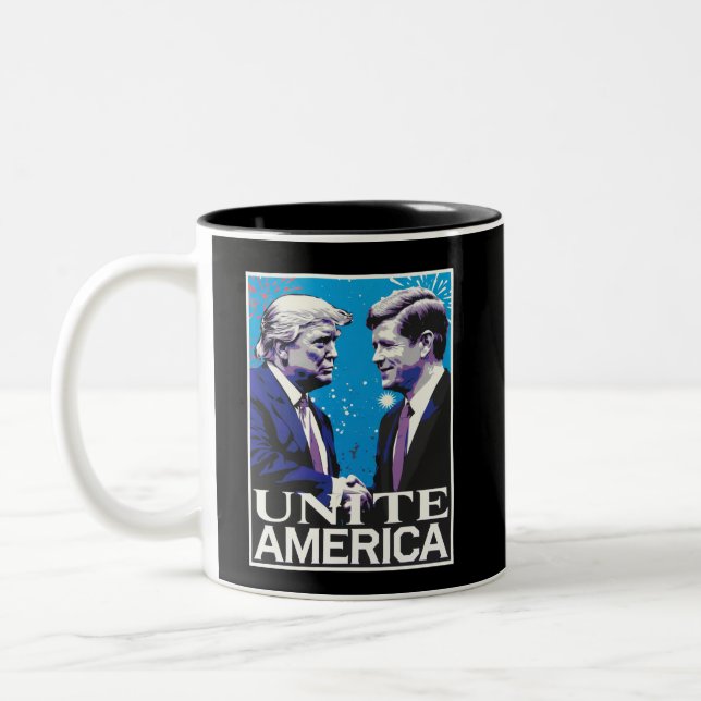 Unite America Iconic Trump  Two-Tone Coffee Mug (Left)