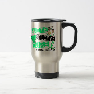 UNITE BELIEVE CURE Celiac Disease Travel Mug