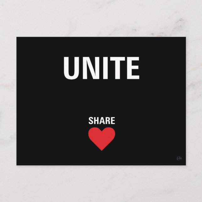 Unite Democracy Humanitarian Postcard (Front)