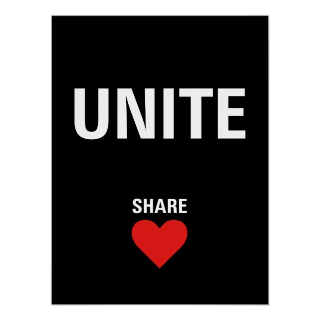 Unite Democracy Political Poster (Front)