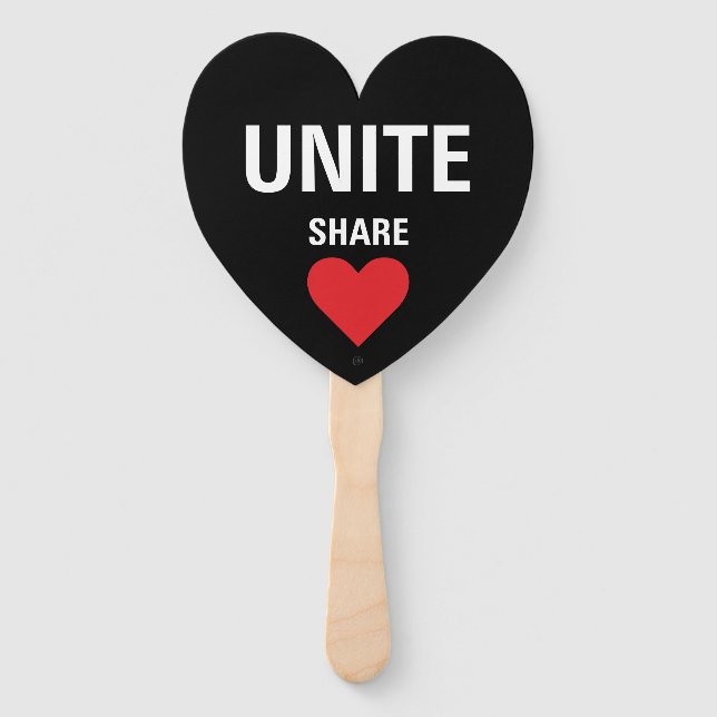 Unite Democracy Political Protest Hand Fan (Front)