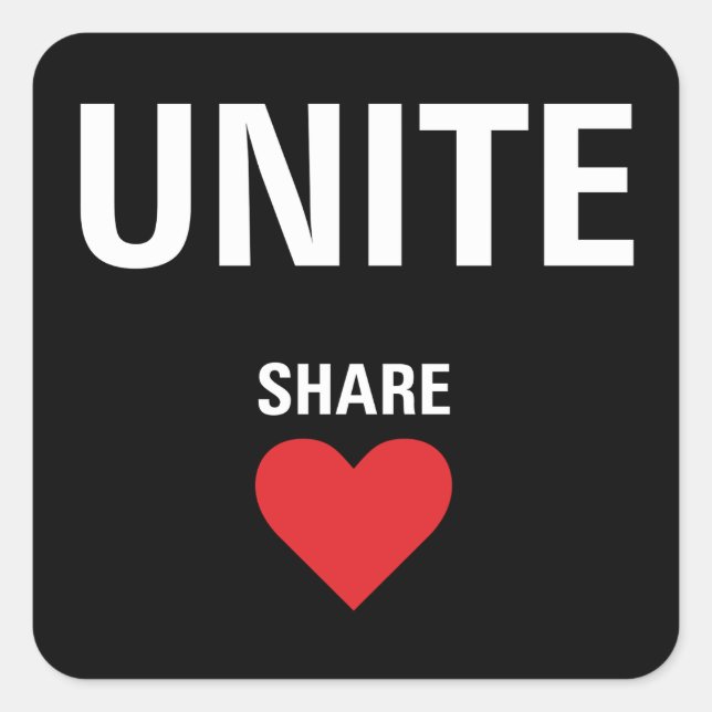 Unite Democracy Political Square Sticker (Front)