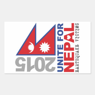 Unite For Nepal Earthquake Relief Rectangular Sticker