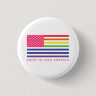 Unite In Love America - 3 Cm Round Badge