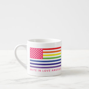 Unite In Love America Flag Design Espresso Cup