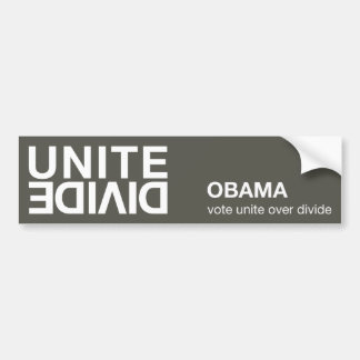 Unite Over Divide bumper sticker