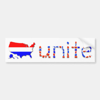 "Unite the U.S." Bumper Sticker - White