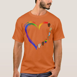 United Against Hate LGB Pride Black Melanin Heart  T-Shirt