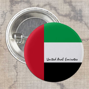 United Arab Emirates button, patriotic UAE Flag 3 Cm Round Badge