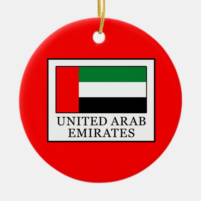 United Arab Emirates Ceramic Tree Decoration (Front)