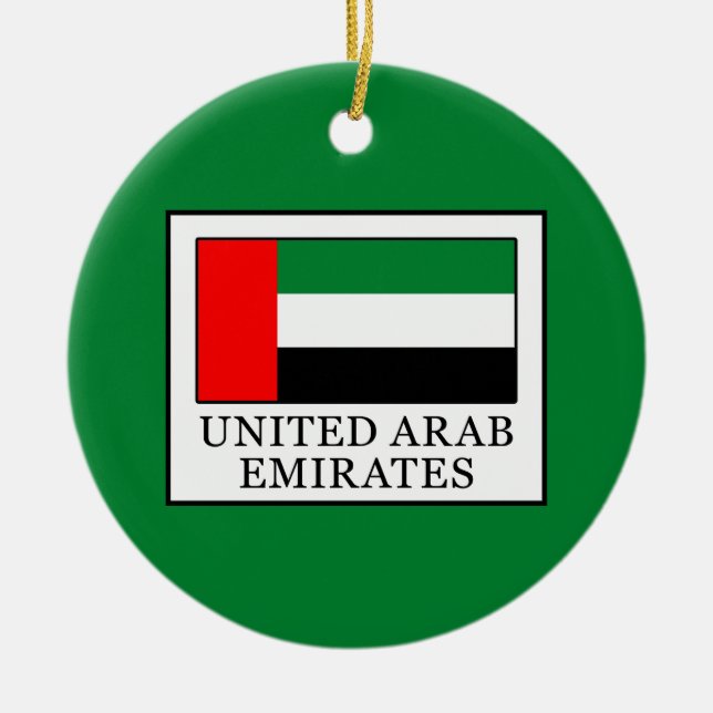 United Arab Emirates Ceramic Tree Decoration (Front)