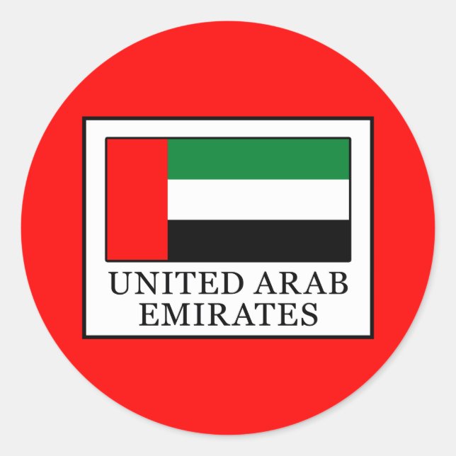 United Arab Emirates Classic Round Sticker (Front)