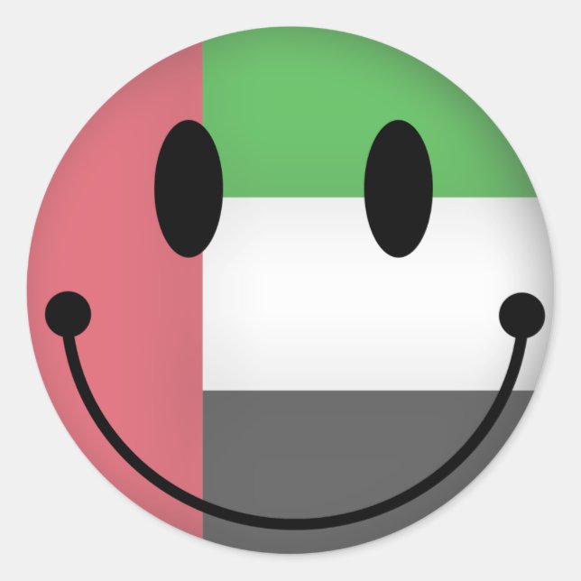 United Arab Emirates Classic Round Sticker (Front)