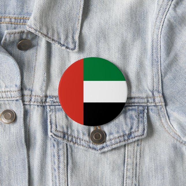United Arab Emirates flag 7.5 Cm Round Badge (In Situ)