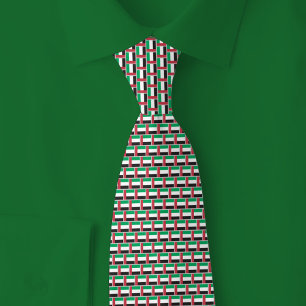United Arab Emirates Flag Brick Pattern Tie