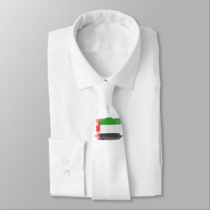 United Arab Emirates flag brush stroke Tie