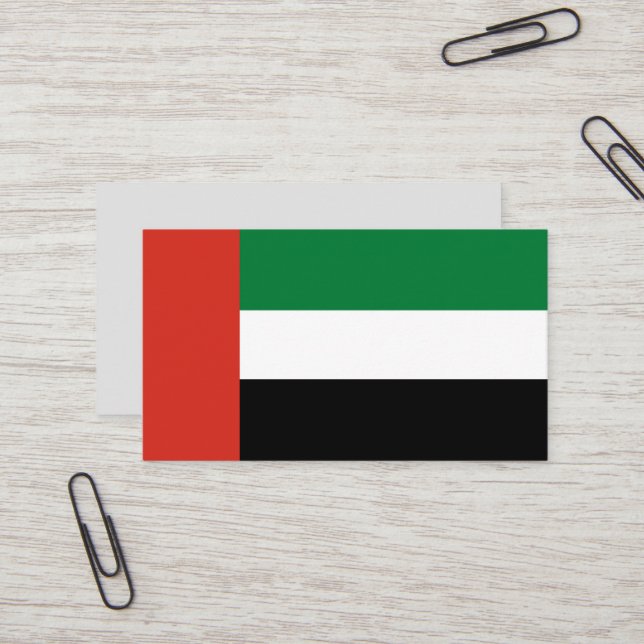 United Arab Emirates flag Business Card (Front/Back In Situ)