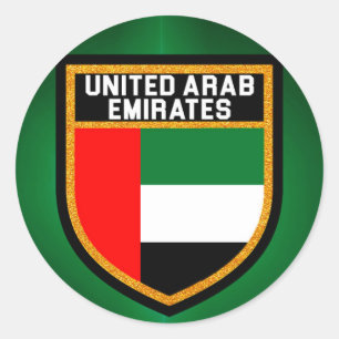 United Arab Emirates Flag Classic Round Sticker