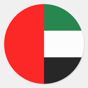 United Arab Emirates Flag Design Classic Round Sticker