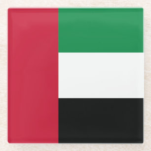 United Arab Emirates Flag Glass Coaster