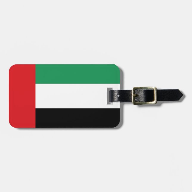 United Arab Emirates Flag Luggage Tag (Front Horizontal)