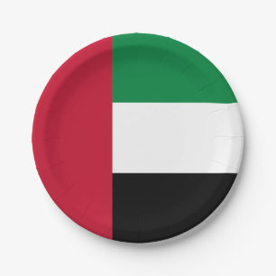 United Arab Emirates Flag Paper Plate