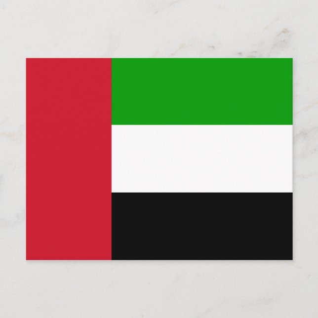 United Arab Emirates Flag Postcard (Front)